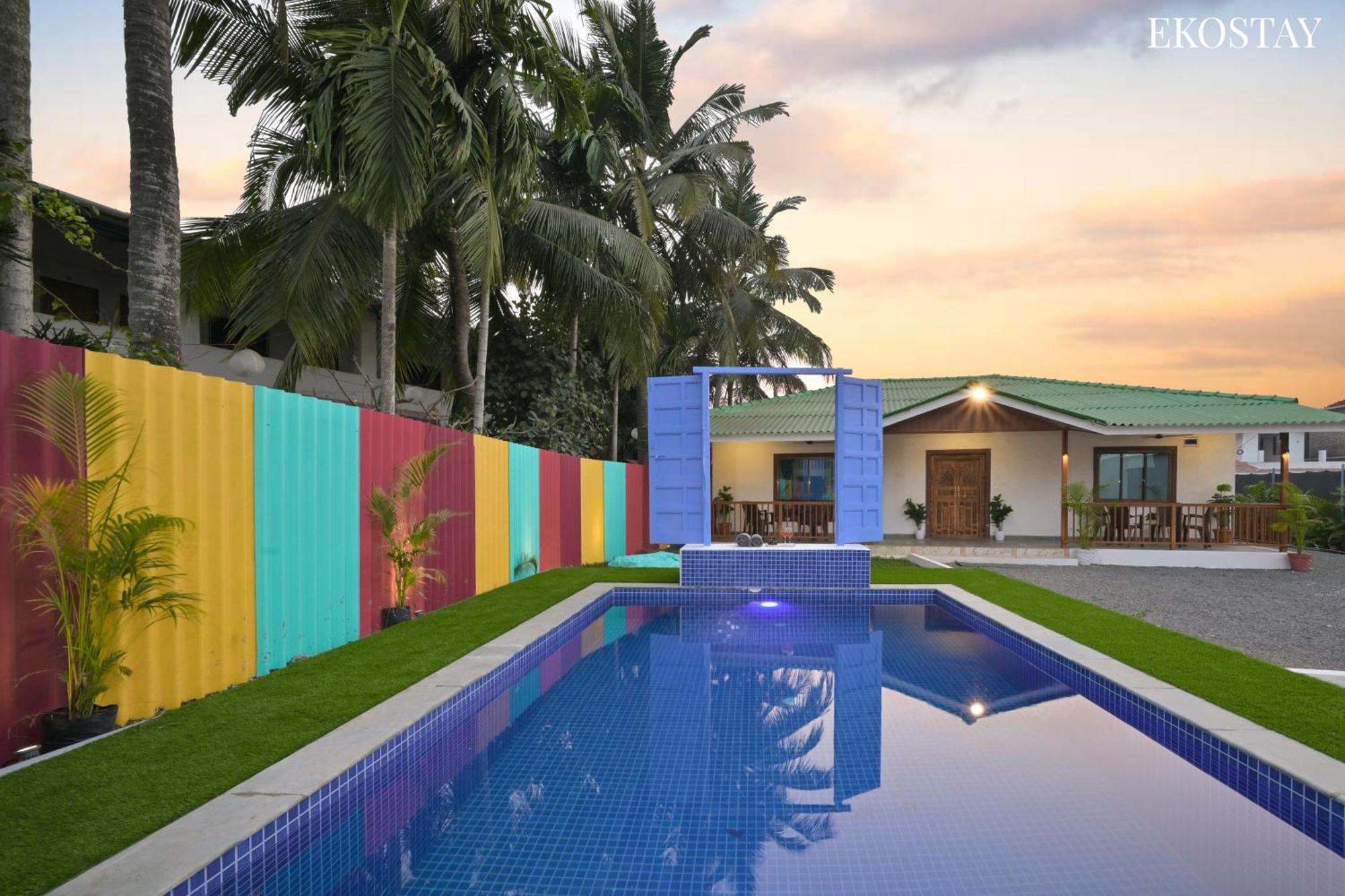 Ekostay - Blue Door Villa آليباغ المظهر الخارجي الصورة