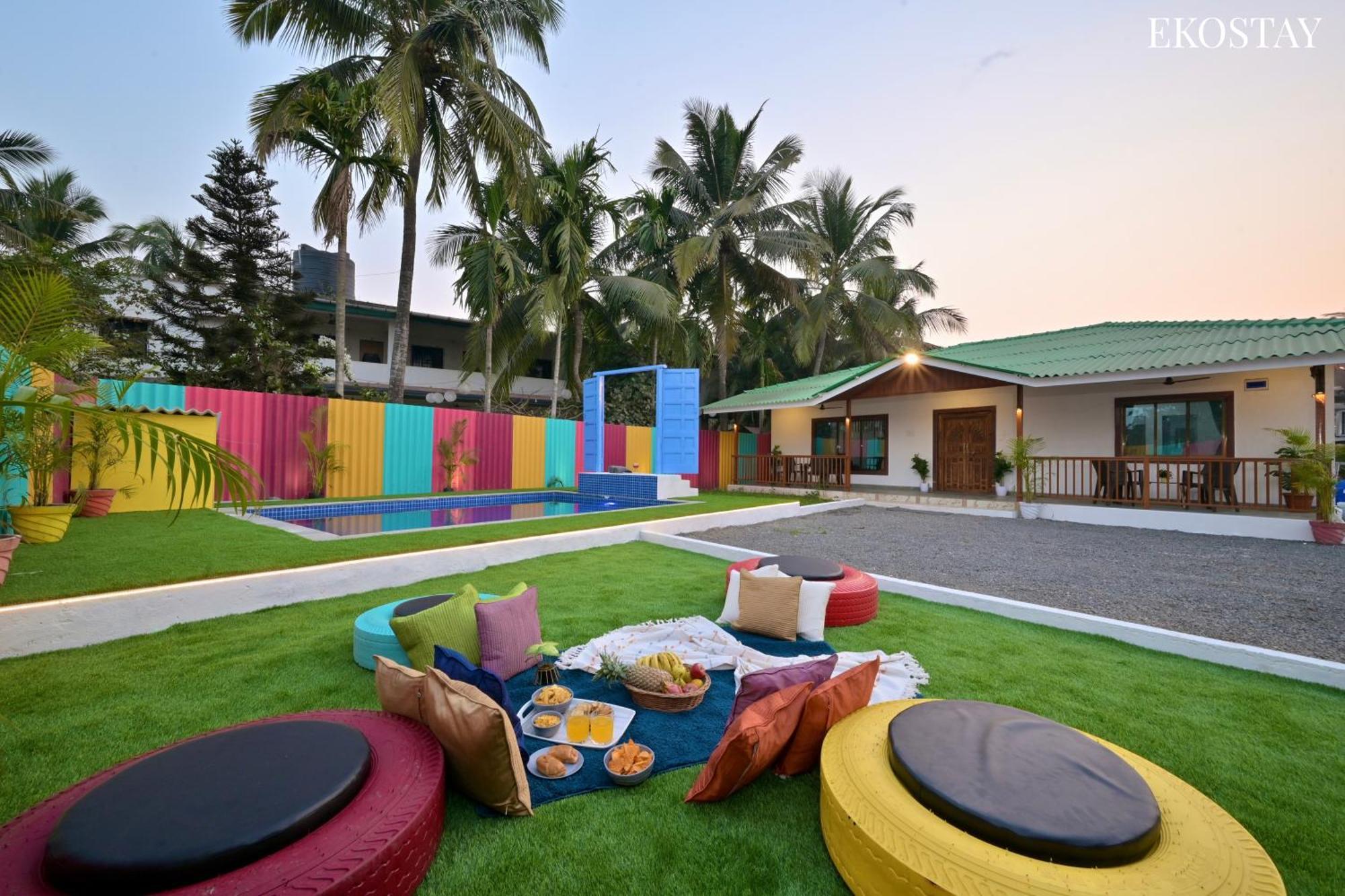 Ekostay - Blue Door Villa آليباغ المظهر الخارجي الصورة